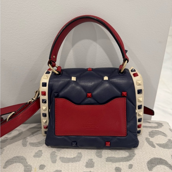 Valentino Garavani Candystud Top Handle Bag Leather Mini - Picture 6 of 17